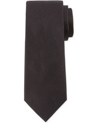 Lanvin Solid Silk Tie Black