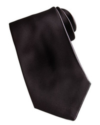 Stefano Ricci Solid Silk Tie Black