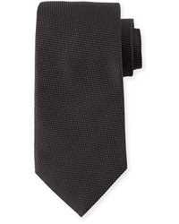 Giorgio Armani Textured Dot Silk Tie Black