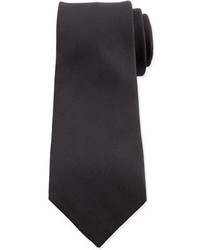 Burberry Tonal Check Silk Tie Black