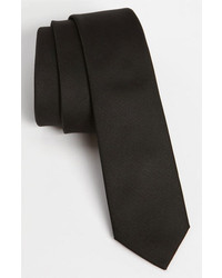 Topman Slim Woven Tie Black Regular