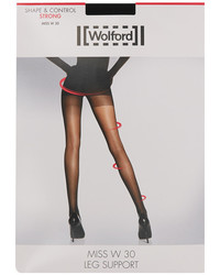 Wolford Miss W 30 Denier Support Tights Black, $57