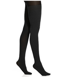 Hue Ribbed Opaque Tights With Control Top Tights