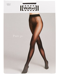 Wolford Set Of Two Pure 50 Denier Tights Black