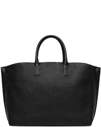 Akris Ai Calf Medium Shopper Tote Bag Black