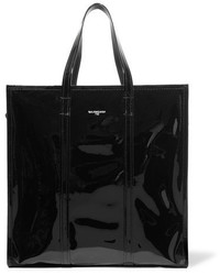 Balenciaga Bazar Large Patent Leather Tote Black