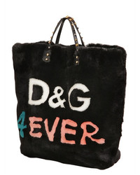 Dolce & Gabbana Beatrice Dg 4 Ever Lapin Fur Tote Bag