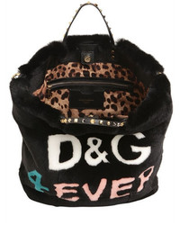 Dolce & Gabbana Beatrice Dg 4 Ever Lapin Fur Tote Bag