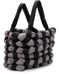 JW Anderson Black Gray Large Knotted Tote