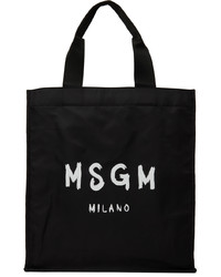 MSGM Black Logo Tote