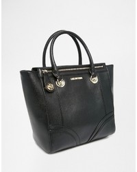 Love Moschino Black Zip Top Tote Bag