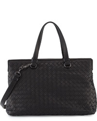 Bottega Veneta Intrecciato Medium Accordion Tote Bag Black