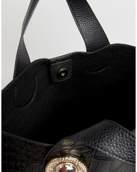 Versace Jeans Croc Tote Bag With Pouch