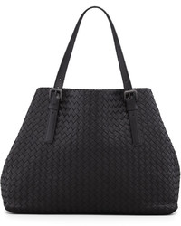 Bottega Veneta Large Double Strap A Shape Tote Bag Black