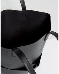 Glamorous Pocket Tote Bag In Black