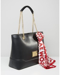 Love Moschino Tote Bag With Chain And Logo Scarf