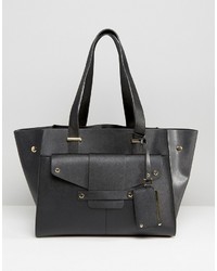 Dune Winged Structured Tote With Stud Detail
