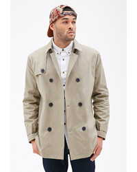 21men 21 Double Breasted Trench Coat