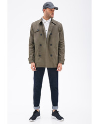 21men 21 Double Breasted Trench Coat