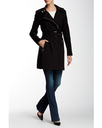 Kenneth Cole New York Asymmetric Belted Trench Coat