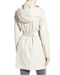 Vince Camuto Belted Asymmetrical Zip Trench Coat