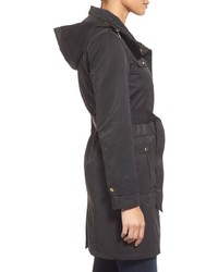 Ellen Tracy Belted Utility Trench Coat