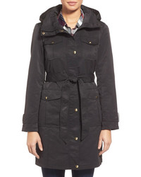 Ellen Tracy Belted Utility Trench Coat