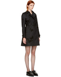 Valentino Black Butterfly Trench Coat