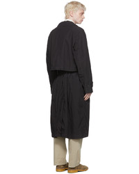 Lemaire Black Cotton Trench Coat