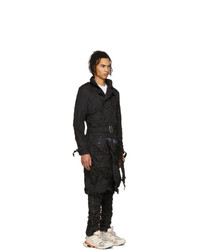 Kanghyuk Black Cropped Readymade Airbag Trench Coat