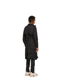 Kanghyuk Black Cropped Readymade Airbag Trench Coat