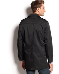 Calvin Klein Black Double Breasted Rain Coat