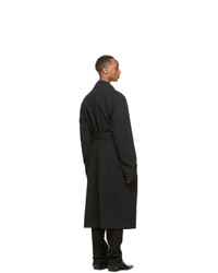 Lemaire Black Gart Dyed Trench Coat