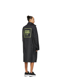 Opening Ceremony Black Hooded Trench Coat
