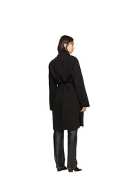 Lemaire Black Long Overshirt Coat