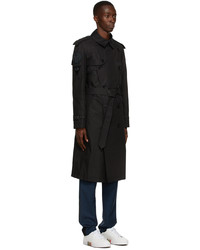 Burberry Black Patchwork Westminster Trench Coat