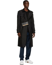 Burberry Black Patchwork Westminster Trench Coat