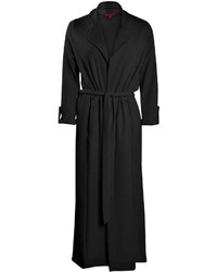 Boohoo Adriana Maxi Belted Textured Trench