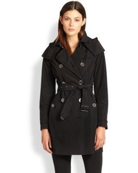 Burberry Brit Lightweight Hooded Trench Jacket