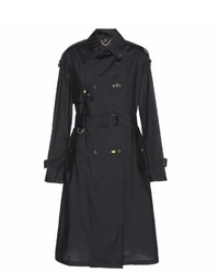 Burberry London England Silk And Wool Trench Coat
