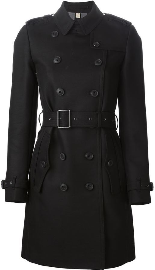 burberry black trench coat womens