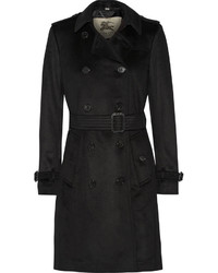 Burberry Cashmere Trench Coat Black