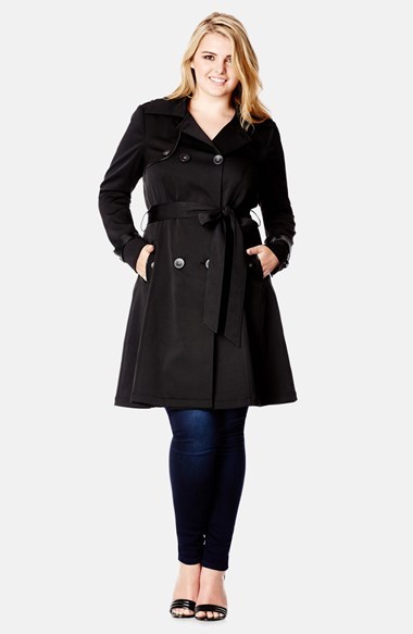 City Chic Corset Back Trench Coat, $149 | Nordstrom | Lookastic