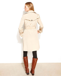Calvin Klein Coat Double Breasted Belted Trench Coat