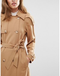 Asos Collection Trench Coat In Midi Length