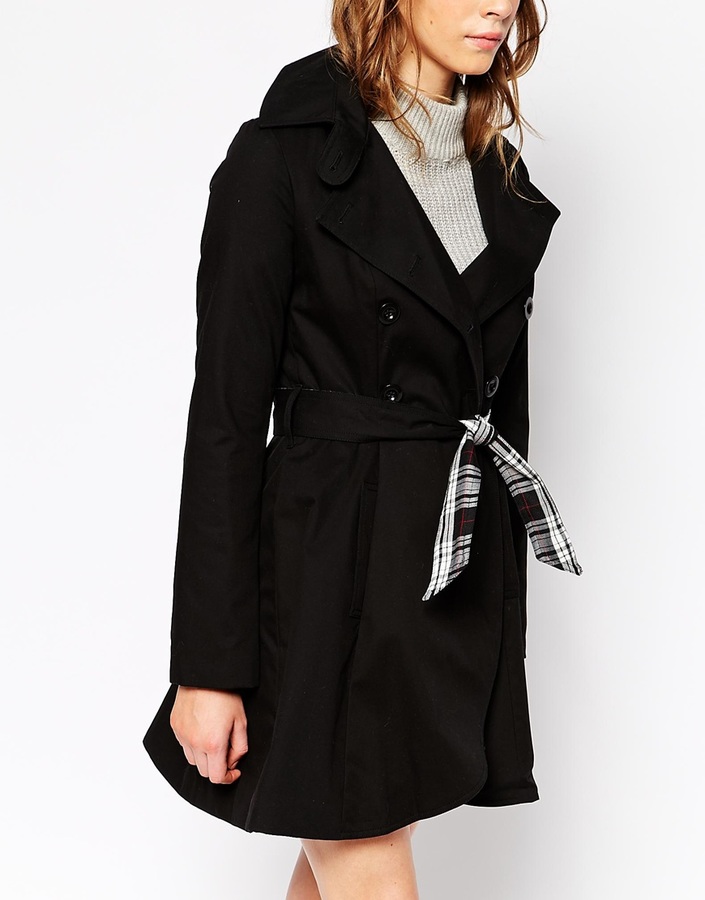 Cooper Stollbrand Trench With Plaid Detail, $522 | Asos | Lookastic
