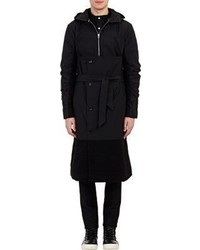 Hood by Air Deconstructed Trench Coat Black