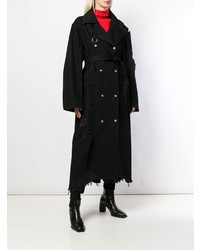 Diesel Distressed Long Trench Coat
