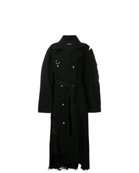 Diesel Distressed Long Trench Coat