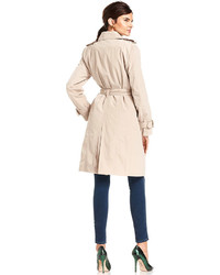 London Fog Double Breasted Belted Trench Coat